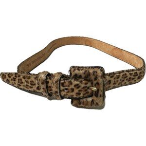 Vintage Women’s Animal Print Skinny Belt Leopard Cheetah Another Line Small 28”
